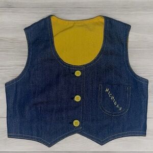 Vintage! E&C Fashions Toddler Michigan Denim Vest